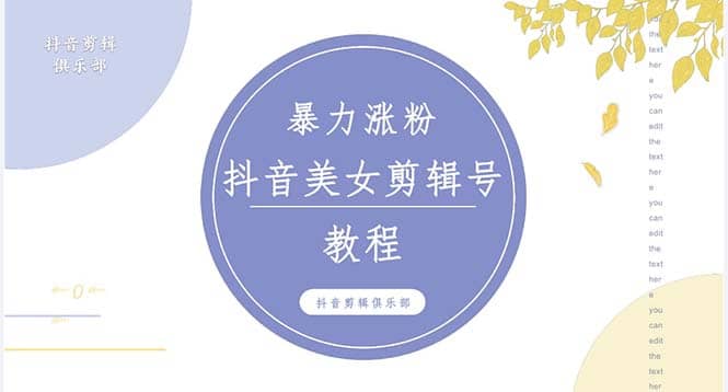 抖音快手暴力涨粉美女混剪视频教程 百分百过原创图片教程 附带违规申诉方法 - 趣酷猫