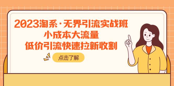 2023淘系·无界引流实战班：小成本大流量，低价引流快速拉新收割 - 趣酷猫