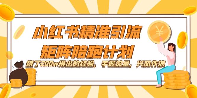 小红书精准引流·矩阵陪跑计划：烧了200w得出的经验，手握流量，兴风作浪！ - 趣酷猫