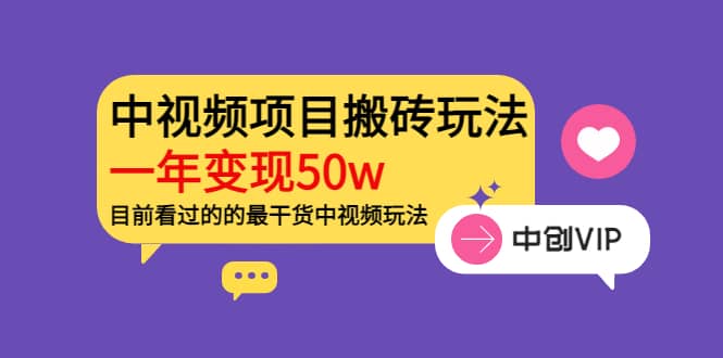 《老吴·中视频项目搬砖玩法，一年变现50w》目前看过的的最干货中视频玩法 - 趣酷猫