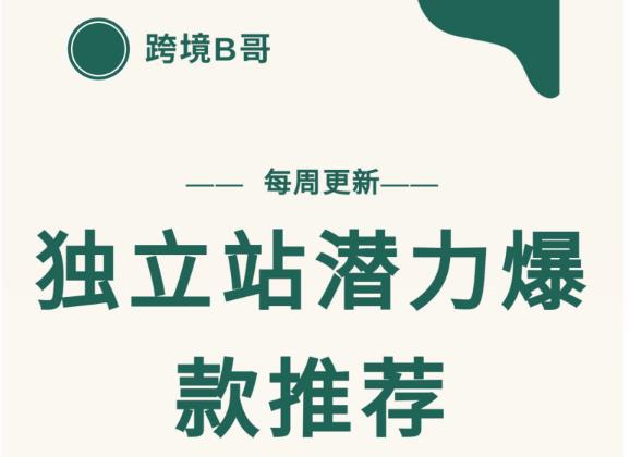 【跨境B哥】独立站潜力爆款选品推荐，测款出单率高达百分之80（每周更新）-百盟网