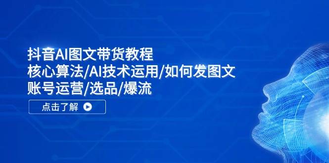 抖音AI图文带货教程：核心算法/AI技术运用/如何发图文/账号运营/选品/爆流 - 趣酷猫