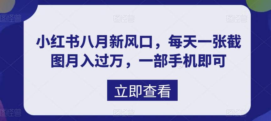 八月新风口，小红书虚拟项目一天收入1000+，实战揭秘 - 趣酷猫