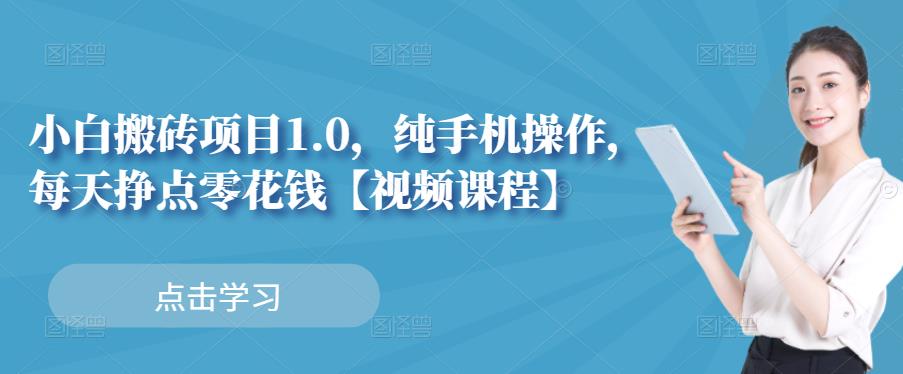 小白搬砖项目1.0，纯手机操作，每天兼职挣点零花钱-百盟网