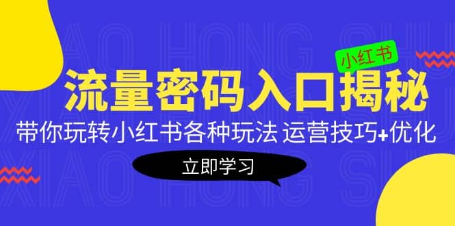 小红书流量密码入口揭秘：带你玩转小红书各种玩法 运营技巧+优化 - 趣酷猫