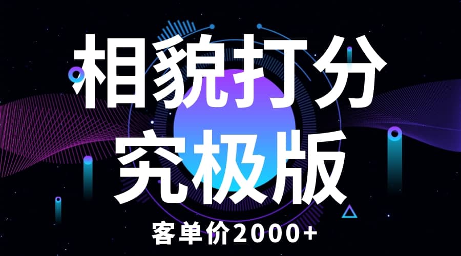 相貌打分究极版，客单价2000+纯新手小白就可操作的项目 - 趣酷猫