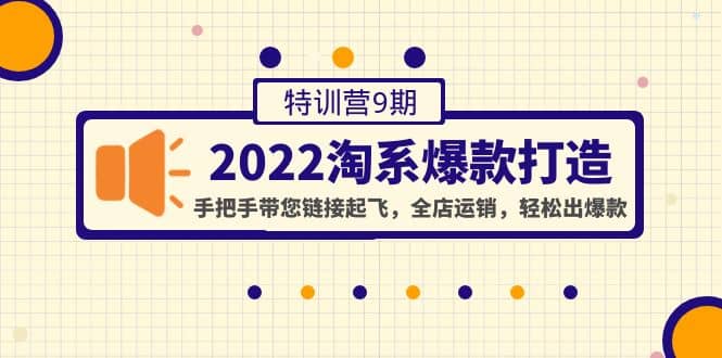 2022淘系爆款打造特训营9期：手把手带您链接起飞，全店运销，轻松出爆款 - 趣酷猫