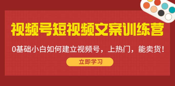 视频号短视频文案训练营：0基础小白如何建立视频号，上热门，能卖货！ - 趣酷猫