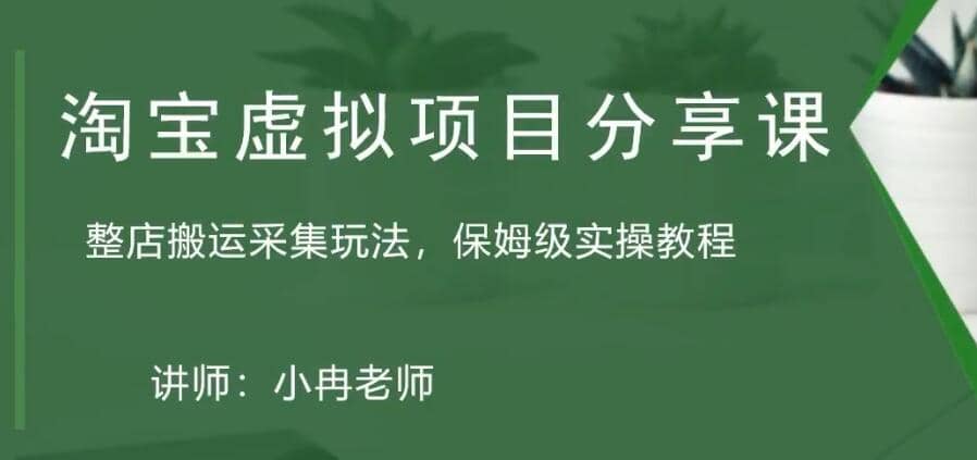 淘宝虚拟整店搬运采集玩法分享课：整店搬运采集玩法，保姆级实操教程 - 趣酷猫