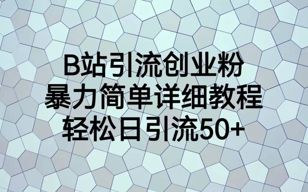 B站引流创业粉，暴力简单详细教程，轻松日引流50+ - 趣酷猫