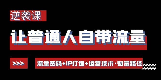 让普通人自带流量的逆袭课：流量密码+IP打造+运营技术·财富路径 - 趣酷猫