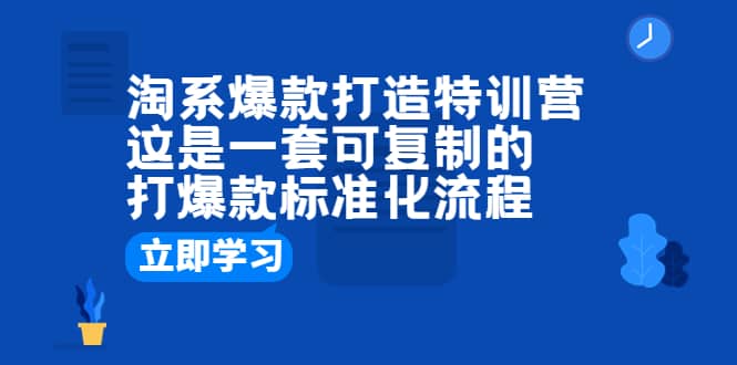 淘系爆款打造特训营：这是一套可复制的打爆款标准化流程 - 趣酷猫