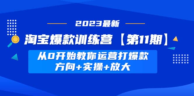 淘宝爆款训练营【第11期】 从0开始教你运营打爆款，方向+实操+放大 - 趣酷猫