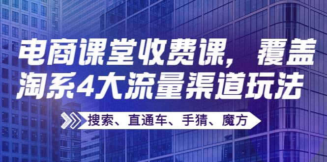 某电商课堂收费课，覆盖淘系4大流量渠道玩法【搜索、直通车、手猜、魔方】 - 趣酷猫