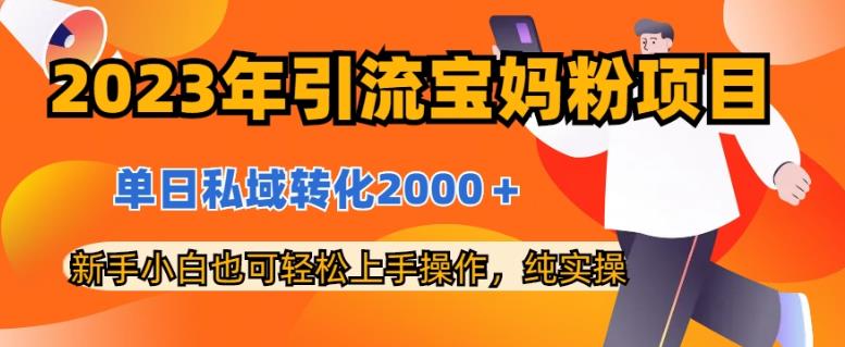 2023年引流宝妈粉项目，单日私域转化2000＋，新手小白也可轻松上手操作，纯实操 - 趣酷猫