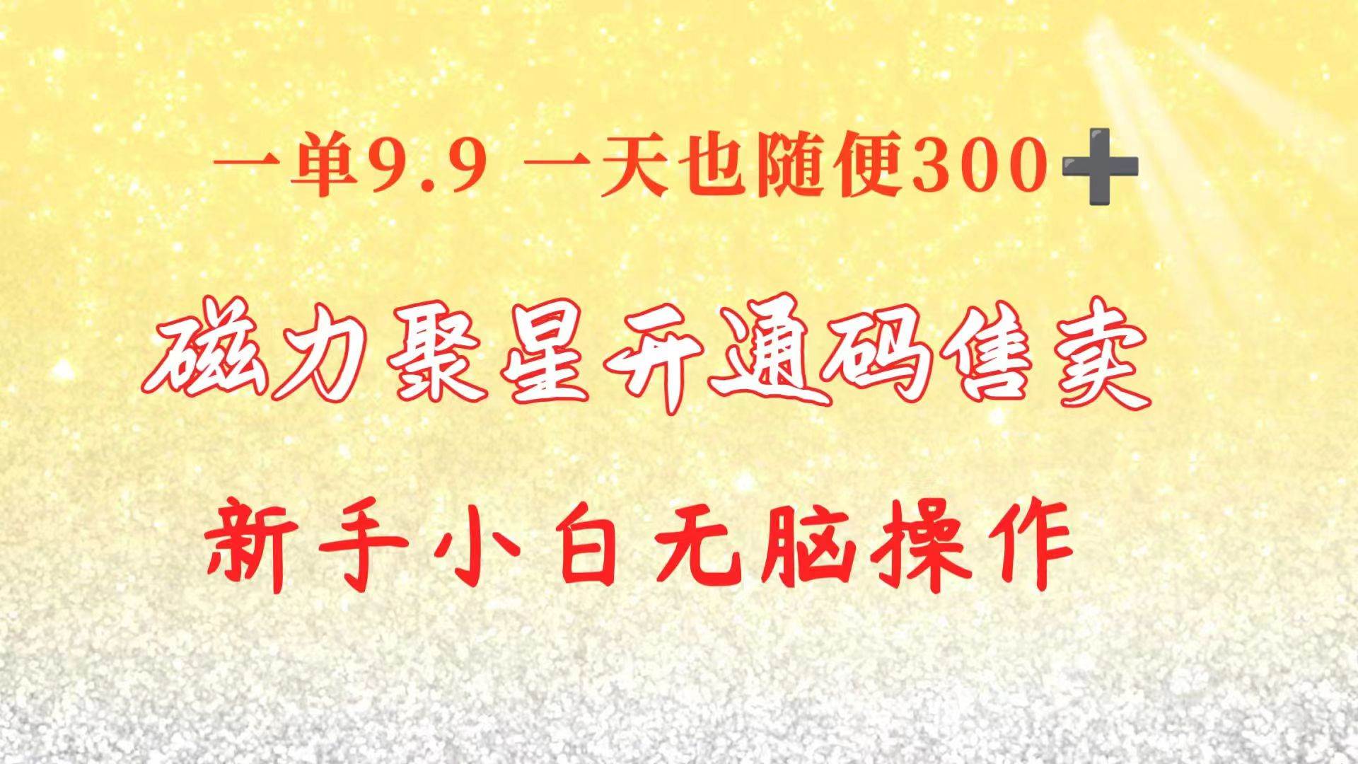 快手磁力聚星码信息差 售卖  一单卖9.9  一天也轻松300+ 新手小白无脑操作 - 趣酷猫