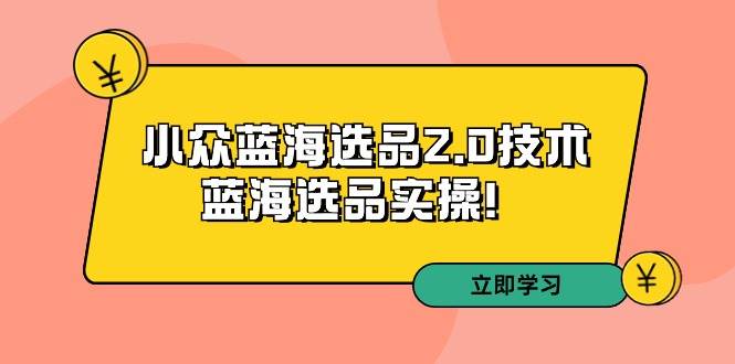 拼多多培训第33期：小众蓝海选品2.0技术-蓝海选品实操！ - 趣酷猫