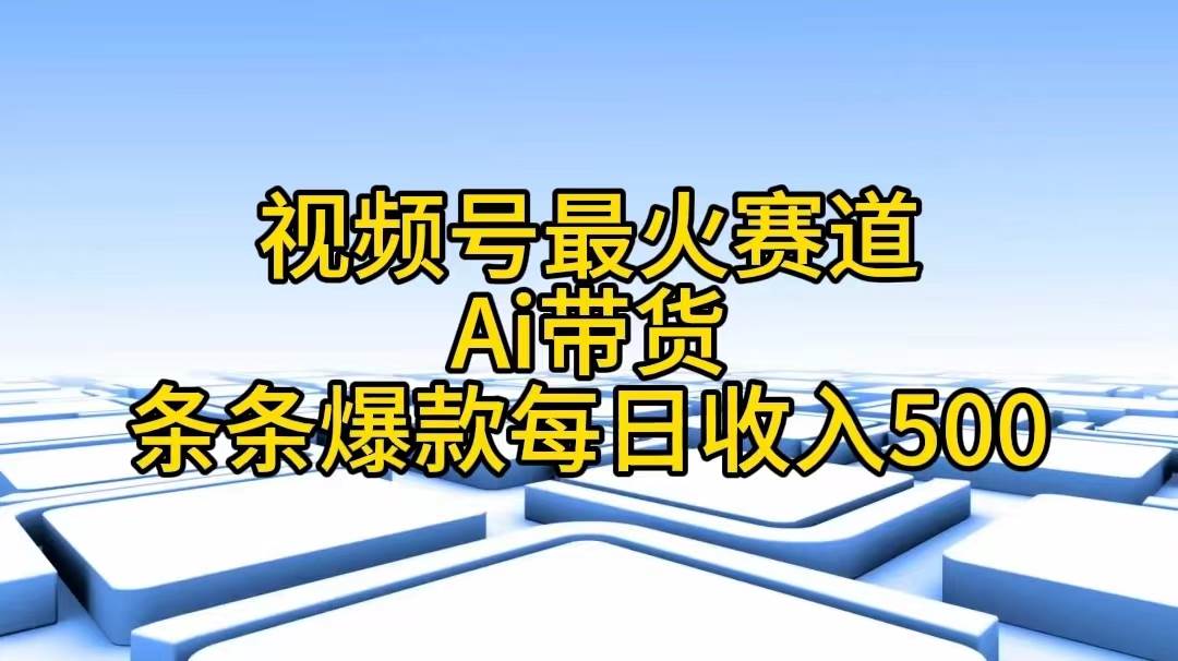 视频号最火赛道——Ai带货条条爆款每日收入500 - 趣酷猫