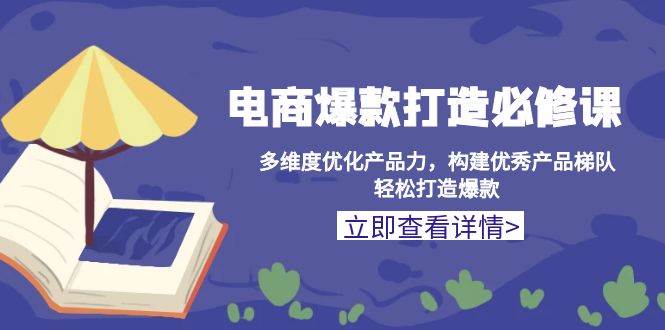 电商爆款打造必修课：多维度优化产品力，构建优秀产品梯队，轻松打造爆款-百盟网